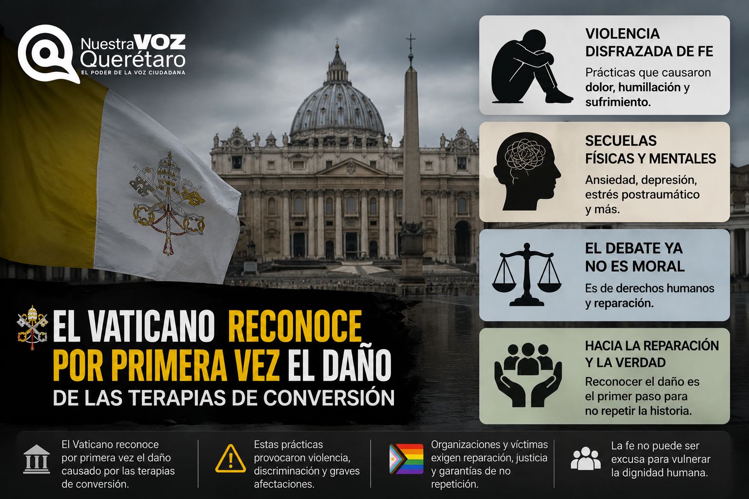 Terapias de conversión: el Vaticano reconoce el daño que durante décadas se intentó negar