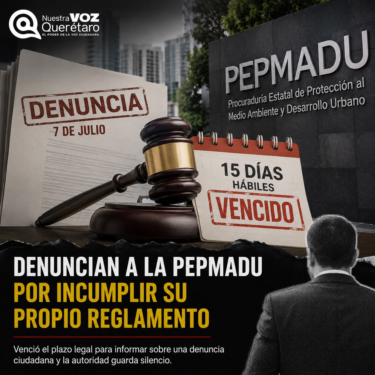 La justicia urbana también se mide en los plazos: denuncian silencio de la PEPMADU tras vencer el tiempo legal para responder