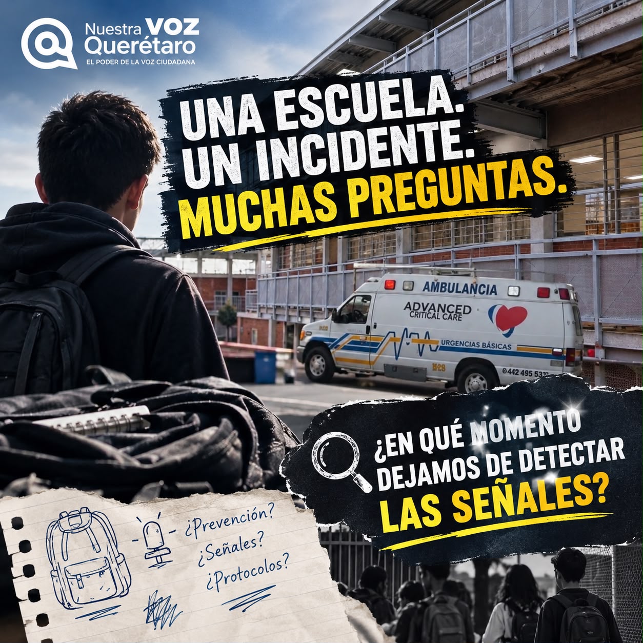 Una escuela, un incidente, muchas preguntas; ¿qué pasó en la Secundaria Esperanza Cabrera de Querétaro?