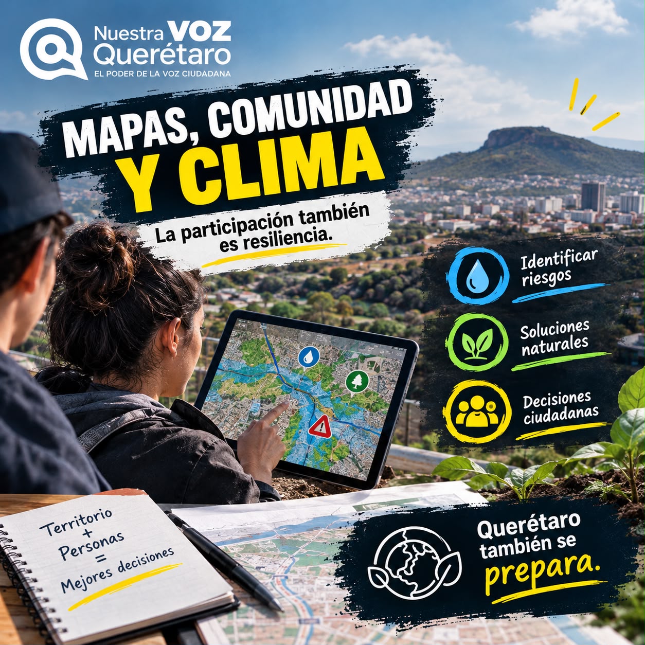 Mapear el territorio para cambiar las decisiones: Querétaro apuesta por la participación ciudadana frente al cambio climático