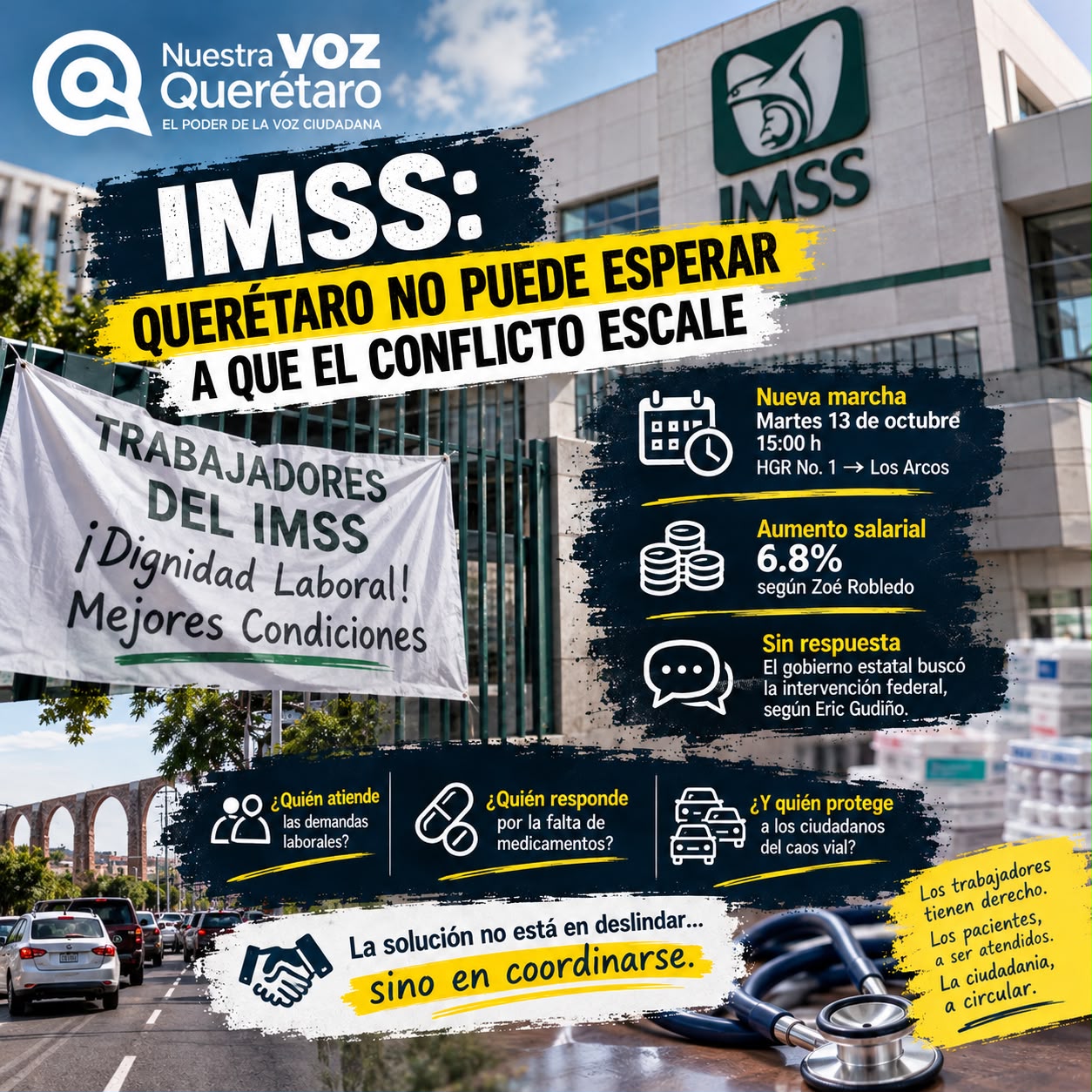 IMSS: QUERÉTARO NO PUEDE ESPERAR A QUE EL CONFLICTO ESCALE PARA COORDINARSE